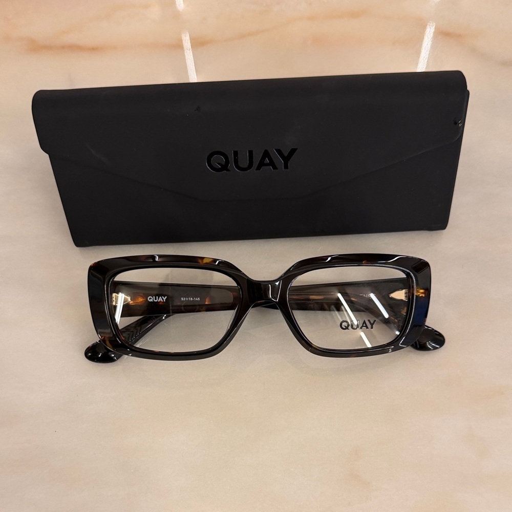 New Quay Tortoiseshell Rectangular Glasses NWT - image 1